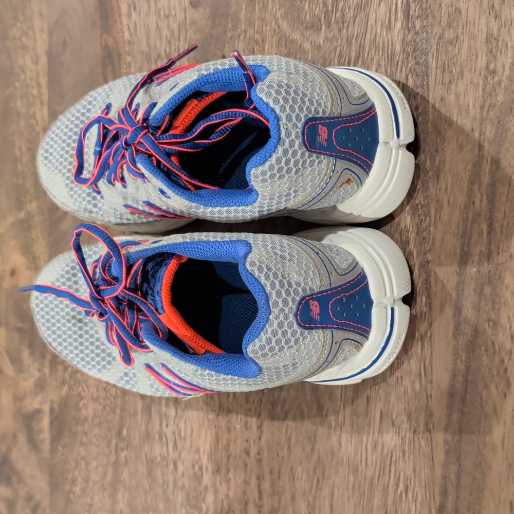 New Balance 590 v2 Running Sneakers Gray with Bright Blue and Pink Accents - Picture 4 of 8